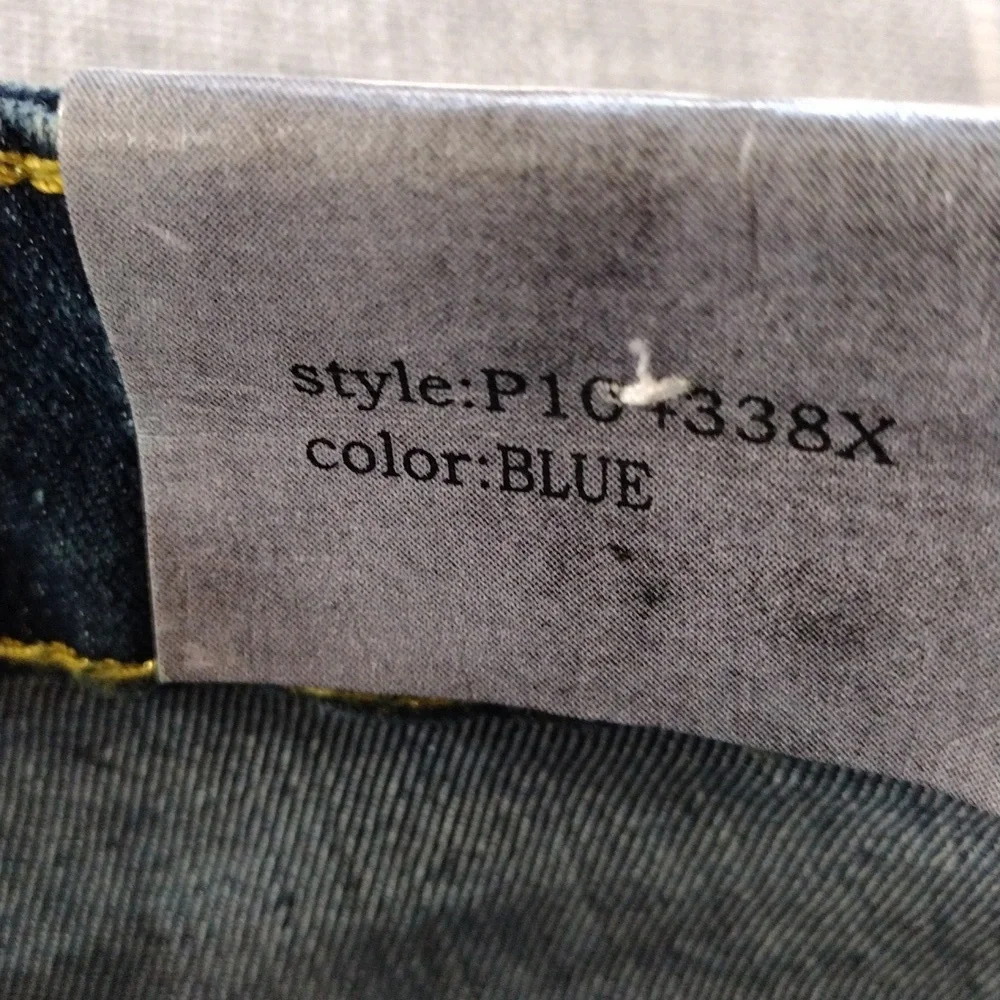 Crest Jeans Plus With Golden Back Embroidery Pockets. Size 23/24 Plus Stretch - Picture 10 of 13